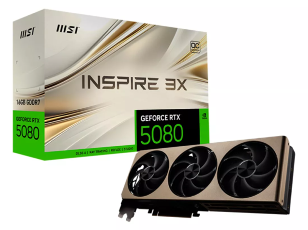 Msi Rtx 5080 16g Inspire 3x Oc Tarjeta De Video 16gb Gddr7